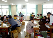 中学・ミニ屏風作り